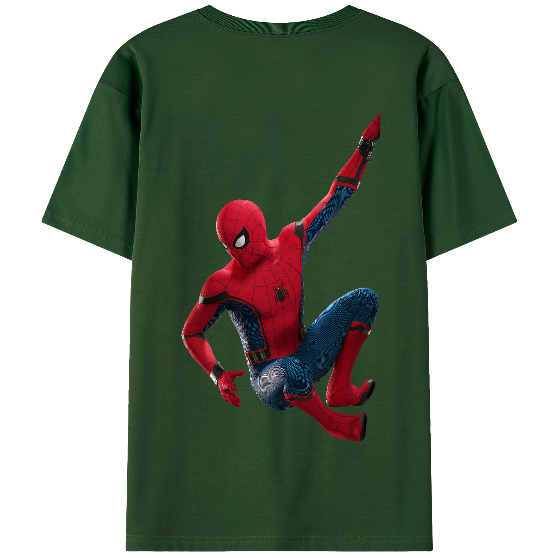 Spider Man スパイダーマン 綿100％半袖Tシャツ（背面プリント）